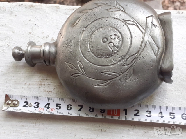 Стар възрожденски хайдушки оловно калаен павур, снимка 3 - Антикварни и старинни предмети - 53461025