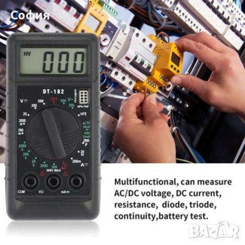 Мини цифров мултимер с дисплей, модел DT-182, снимка 4 - Други инструменти - 45890448
