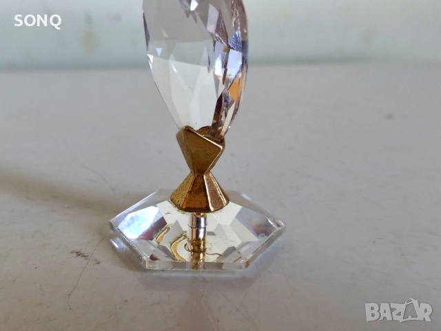 Фигурка Зодия Лъв Със Позлата 22К И Swarovski Кристал, снимка 4 - Колекции - 53556045