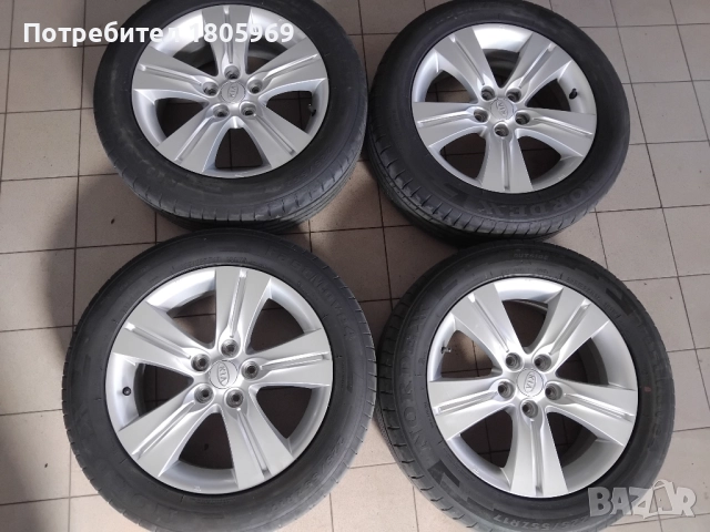 4бр. ал. джанти Kia (оригинални) 5x114,3 , 6,5x17 , ET35 , централен отвор 67,1мм, снимка 5 - Гуми и джанти - 51810159