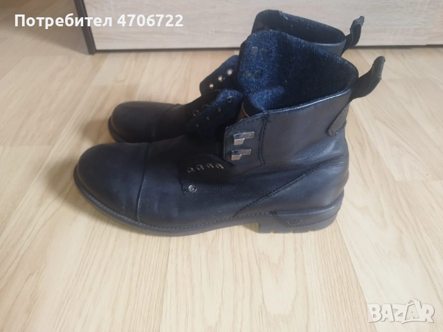 🥾 Много запазени кожени боти Bugatti – размер 46, снимка 4 - Мъжки боти - 53773372