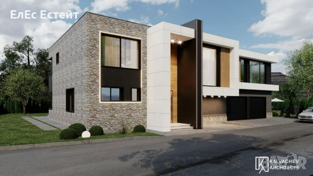 ПРОДАВА СЕ! Новострояща се луксозна къща близо до Пловдив, снимка 2 - Къщи - 51133034