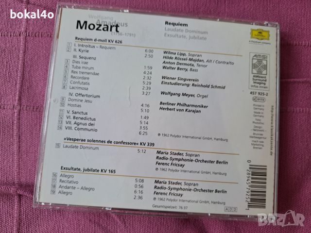 Mozart - Requiem, снимка 3 - CD дискове - 46550330