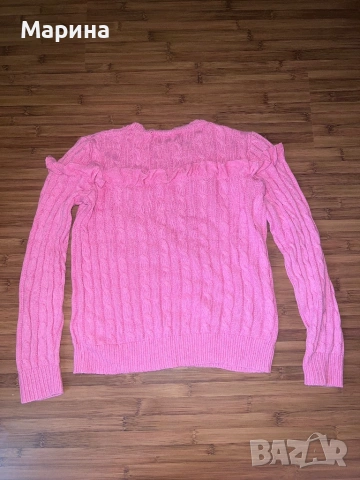 Polo Ralph Lauren Розов плетен пуловер за жени и момичета, размер малък, снимка 4 - Блузи с дълъг ръкав и пуловери - 53559735