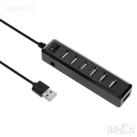 USB към ХЪБ USB 2.0 7 порта i-JMB арт No227316, снимка 1 - Друга електроника - 47021753