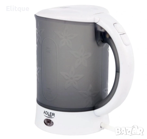 Електрическа кана Adler AD1268, 600W, 0.6l, сив, 2 ГОДИНИ ГАРАНЦИЯ, снимка 8 - Друга електроника - 52888950