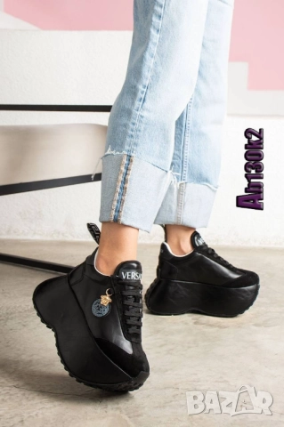 дамски маратонки versace от естествена кожа , снимка 4 - Маратонки - 51459330