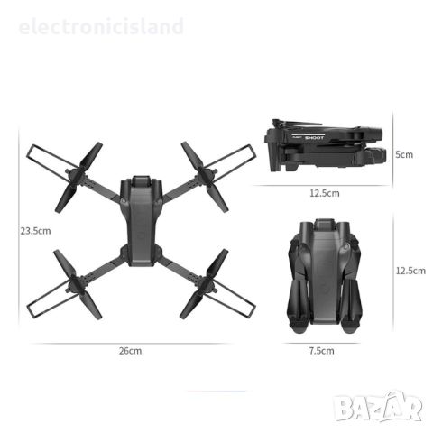 Чисто нов Сгъваем Дрон dron ZFR F195 4K HD камера управление с дистанционно и от Смарт телефон, снимка 3 - Влакчета, самолети, хеликоптери - 45711094