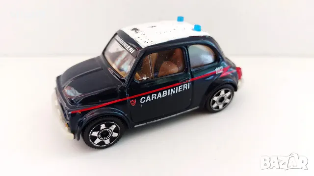 Bburago Fiat 500 Police Carabinieri - Мащаб 1:43, снимка 2 - Колекции - 49345545