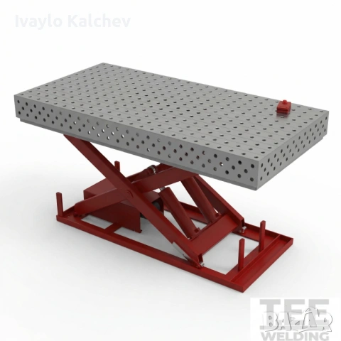 Заваръчна маса ProWeld Inox 2400×1200 мм-хидравлична повдигаща система