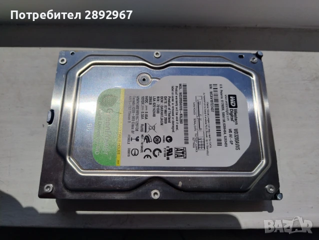 HDD 320Gb WD3200AVVS-63L2B0, снимка 2 - Твърди дискове - 50441929