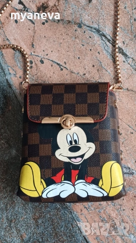 Елегантна чанта за рамо с принт Мики Маус , Disney . , снимка 4 - Чанти - 54240023
