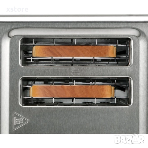 Мощен тостер Black+decker BXTO1960E - Неръждаема стомана с 4 слота, LCD дисплей и стойка за кифли, снимка 3 - Тостери - 52697370