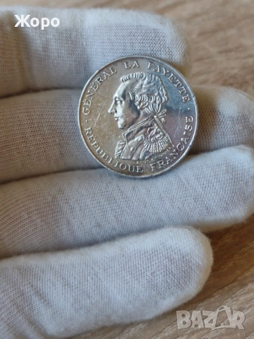 100 франка 1987 година Франция "Жилбер дьо Лафайет"