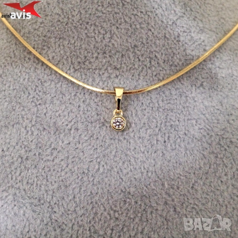 Комплект с 14К златно покритие 264186, снимка 6 - Бижутерийни комплекти - 54004491