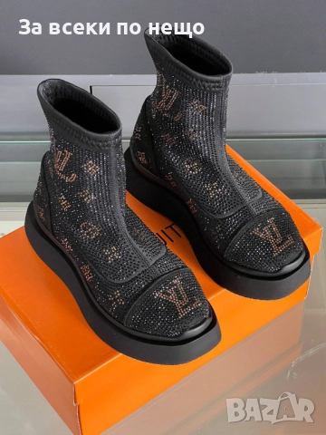 Louis Vuitton Дамски Черни Боти Луис Витон Код E969