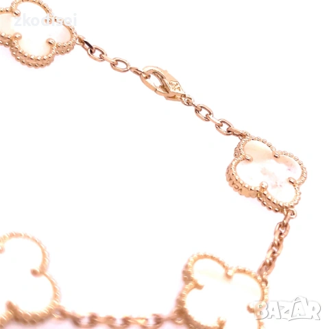 Златна дамска гривна Van Cleef 9,71гр. 18,0см. 14кр. проба:585 модел:37760-6, снимка 2 - Гривни - 53875877