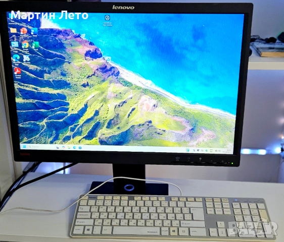 Компютър LENOVO с монитор LENOVO и клавиатура, снимка 7 - Работни компютри - 53157300