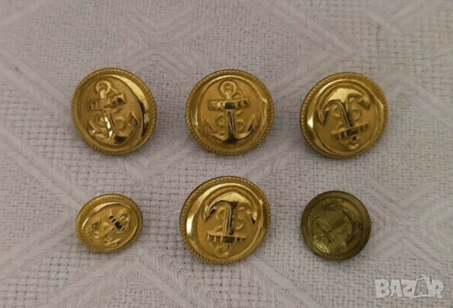 Военноморски копчета с котва за ценинели и колекционери
