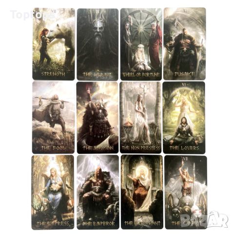 Tаро карти: Runic Tarot & Heaven and Earth Tarot & Tarot de la Nuit, снимка 13 - Карти за игра - 33814222