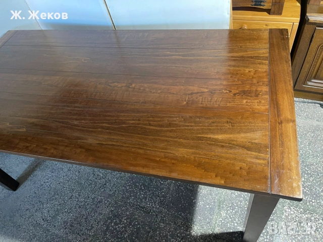 Масивна дървена трапезна маса - здрава и стилна, снимка 3 - Маси - 53816530