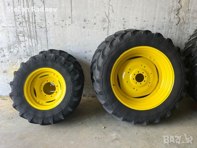 4 бр. гуми Michelin с джанти за редови обработки (13.6 Х 24 - 380/80-38)   (N01276), снимка 1 - Селскостопанска техника - 46102007
