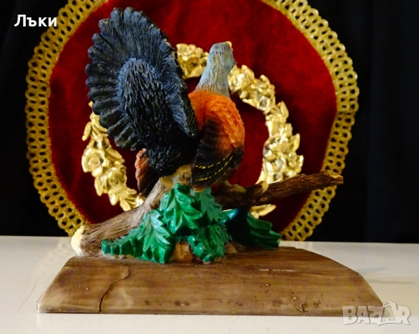 Порцеланова фигура Глухар,поставка за пура,лого на бира Hasseröder, снимка 6 - Антикварни и старинни предмети - 53066932