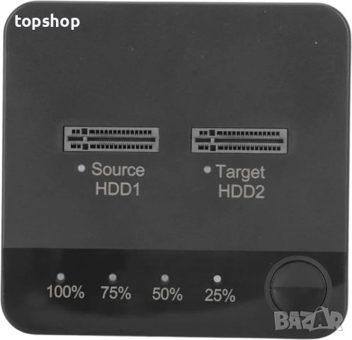 Дубликатор за M.2 SSD, 2 слота 1Gbps високоскоростно офлайн клониране на M.2 SATA SSD, Type-C - SATA