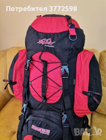 НОВА туристическа раница Tashev Tracker 70+10 CORDURA, снимка 3 - Раници - 51178992