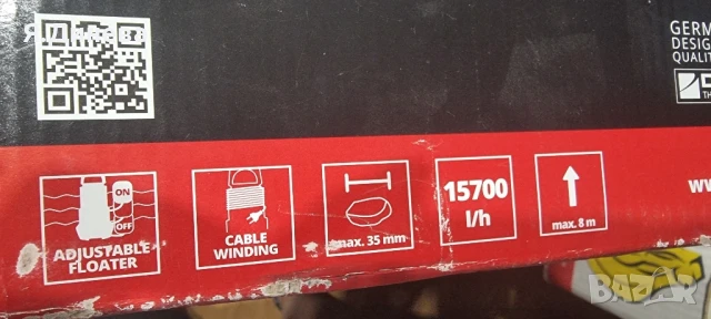 Потапяща се помпа Einhell , снимка 9 - Други инструменти - 50981156