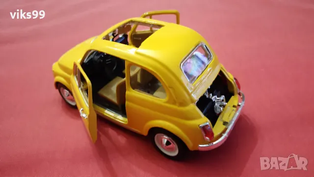 1965 Bburago Fiat 500 - Мащаб 1:21, снимка 3 - Колекции - 48506275