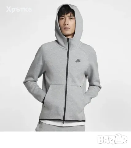 Nike Tech Fleece - Оригинално мъжко горнище размер XS, снимка 7 - Спортни дрехи, екипи - 47463275