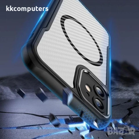 Калъф Defender Carbon MagSafe / Черен / за iPhone 13 6.1 Баркод : 3132201