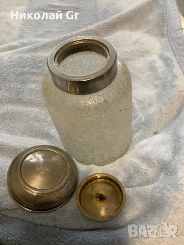 Буркан за съхранение на чай произведено във Франция  1920 години , снимка 4 - Антикварни и старинни предмети - 53030228
