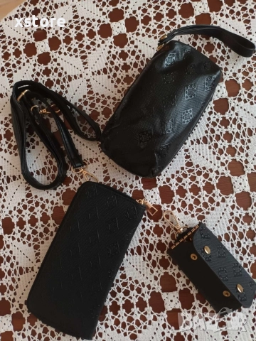 Комплект от 6 броя луксозни дамски чанти /Цвят: Черен;, снимка 6 - Чанти - 52796526