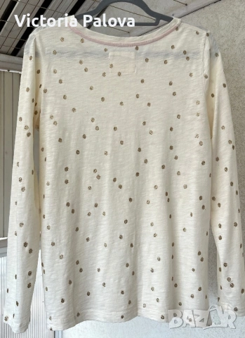 Изящна памучна блуза BODEN със сияйни златни точки , снимка 10 - Блузи с дълъг ръкав и пуловери - 54020292