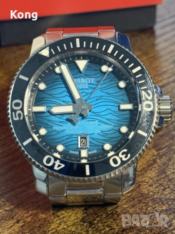 мъжки син часовник Tissot Seastar 2000 Professional Automatic Watch Автоматичен , снимка 3 - Мъжки - 53095857