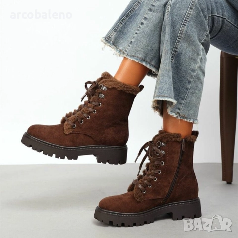 Дамски боти с връзки, 3цвята , снимка 13 - Дамски боти - 52801220