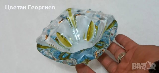 пепелник цветно стъкло Мурано, снимка 4 - Други - 50999339