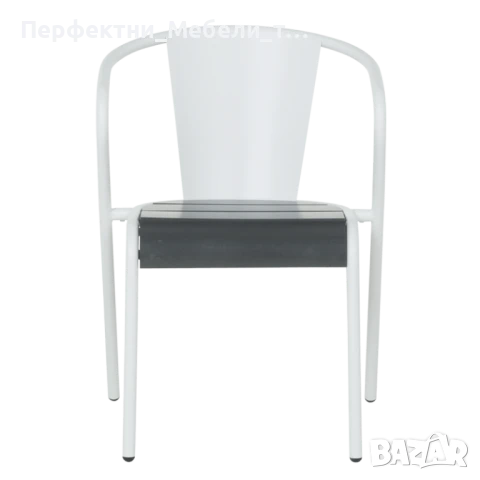 Здрав градински метален стол с подлакътници за заведение или за дома и терасата- до 120кг., снимка 3 - Градински мебели, декорация  - 51103411