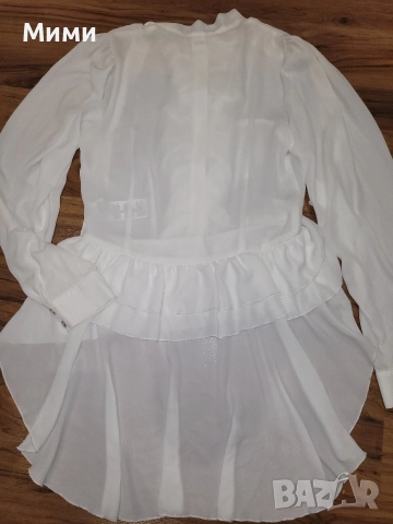 Бяла риза Lucy с удължен гръб, снимка 9 - Ризи - 52670089