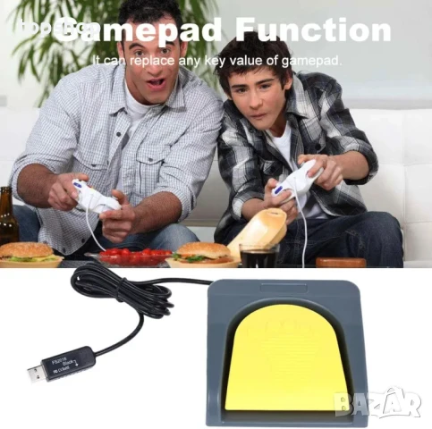 НОВ ТЕСТВАН крачен превключвател с USB Docooler Foot Switch за един клавиш, снимка 7 - Клавиатури и мишки - 50559934