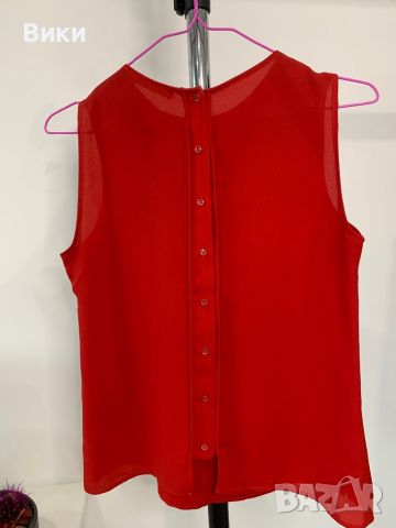 Zara червена риза в размер XS, снимка 12 - Ризи - 46219178