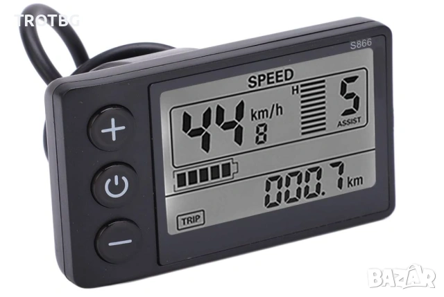 S866 дисплей за електрически велосипеди, 5-pin