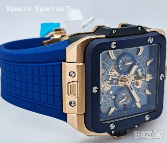 Promotion!!! Мъжки часовници Hublot Square Bang Unico 4 варианта, снимка 7 - Мъжки - 53662397