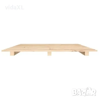 vidaXL Рамка за легло, 140x200 см, бор масив(SKU:824568), снимка 4 - Спални и легла - 48836865