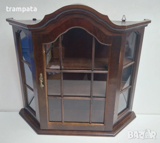 НАЙ ДОБРАТА ОФЕРТА Стара немка дървена Витрина ,етажерка,шкаф за стена 