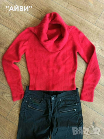 Дамски марков пуловер и дънки, снимка 5 - Блузи с дълъг ръкав и пуловери - 53110945