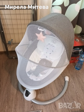 Електрическа люлка Cangaroo – Cloud touch, розова, снимка 3 - Детски люлки - 52544936