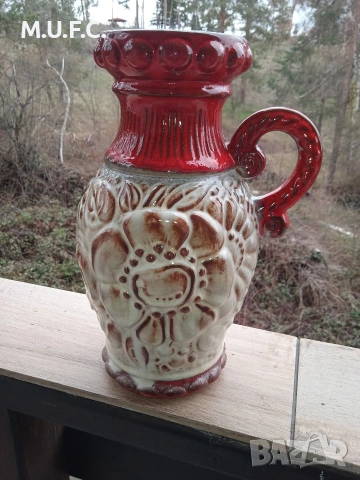 Керамична ваза W.Germany 1970.Уникална, снимка 7 - Антикварни и старинни предмети - 54013319